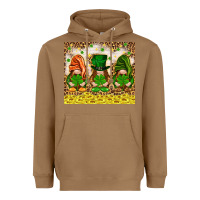 Toasted Coconut St. Patrick's Day gnomies with leopard tumbler Heavyweight Hoodie - HowdyJamesFarm