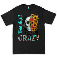 Black beautiful crazy skull Premium Tee - JahusDesignShop