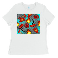White firefighter equipment Ladies Tee - Artiststas