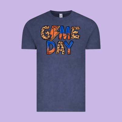Game Day Basketball Vintage Tee Designed By Maliassmallbusiness