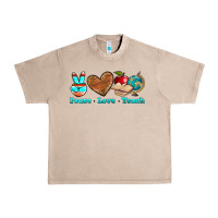 French Oak peace love teach Urban Heavy Tee - NancyCooperArtShop