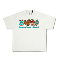 Pistachio peace love teach Urban Heavy Tee - NancyCooperArtShop