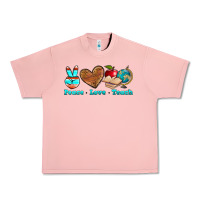 Salmon peace love teach Urban Heavy Tee - NancyCooperArtShop