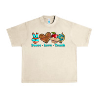 Sandshell peace love teach Urban Heavy Tee - NancyCooperArtShop