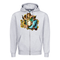 Heather Grey Cow skull Cowboy boots hats sunflowers Zipper Hoodie - HowdyJamesFarm