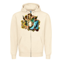 Sandshell Cow skull Cowboy boots hats sunflowers Zipper Hoodie - HowdyJamesFarm