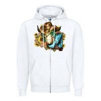 White Cow skull Cowboy boots hats sunflowers Zipper Hoodie - HowdyJamesFarm
