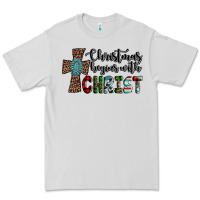 Dove Grey christmas begins with christ Premium Tee - AdoDesignShop