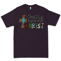 Plum christmas begins with christ Premium Tee - AdoDesignShop