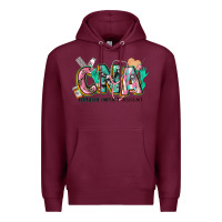 Burgundy certified nursing assistant Premium Hoodie - CowGirlArtShop