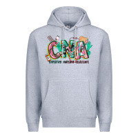 Heather Grey certified nursing assistant Premium Hoodie - CowGirlArtShop