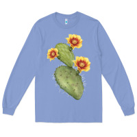 Colony Blue Opuntia Phaeacantha Cactus Long Sleeve Tee - LillyAllenDesigns