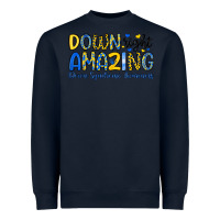 Navy down right amazing down syndrome awareness Heavyweight Sweatshirt - Artiststas