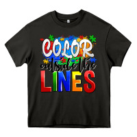 Asphalt color outside the lines Heavy Core Tee - AdoDesignShop