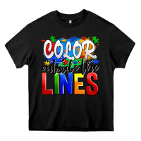 Black color outside the lines Heavy Core Tee - AdoDesignShop