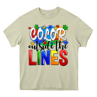 Mossy color outside the lines Heavy Core Tee - AdoDesignShop