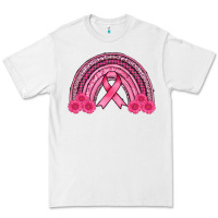 White breast cancer rainbow Premium Tee - AdoDesignShop