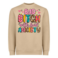 Mushroom bad bitch with bad anxiety Heavyweight Sweatshirt - Artiststas