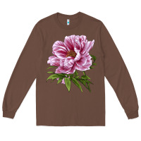 Chestnut Peony Flower Illustrations Long Sleeve Tee - LillyAllenDesigns