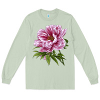 Matcha Peony Flower Illustrations Long Sleeve Tee - LillyAllenDesigns