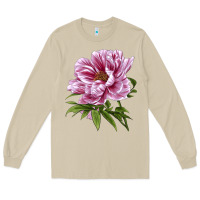 Mushroom Peony Flower Illustrations Long Sleeve Tee - LillyAllenDesigns