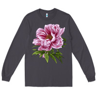 Smoke Peony Flower Illustrations Long Sleeve Tee - LillyAllenDesigns