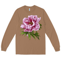 Toasted Coconut Peony Flower Illustrations Long Sleeve Tee - LillyAllenDesigns