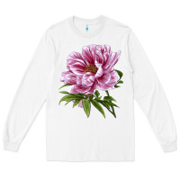 White Peony Flower Illustrations Long Sleeve Tee - LillyAllenDesigns
