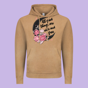 All Good Things Are Wild And Free Vintage Hoodie Designed By Maliassmallbusiness