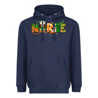 Navy St. Patrick's Day Nurse with gnome Heavyweight Hoodie - HowdyJamesFarm
