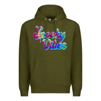 Army Green spooky vibes Premium Hoodie - JahusDesignShop