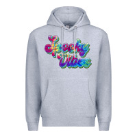 Heather Grey spooky vibes Premium Hoodie - JahusDesignShop