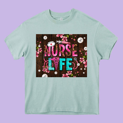 Nurse Life With Pearls Heavy Core Tee Designed By Adodesignshop