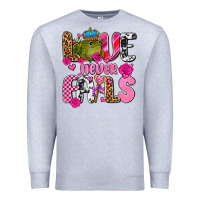 Heather Grey love never fails with prince frog  olivia Premium Sweatshirt - OliviaCreatesArt