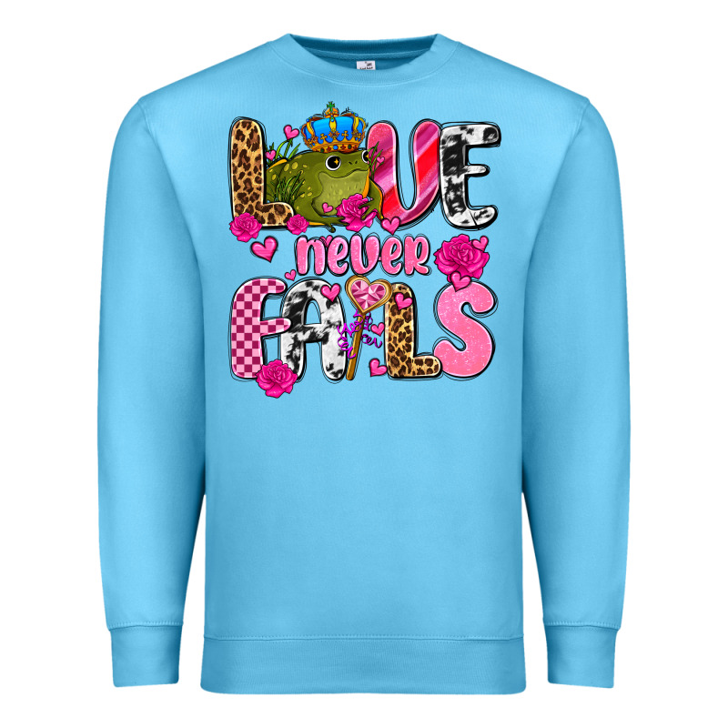 Love Never Fails With Prince Frog  Olivia Premium Sweatshirt by OliviaCreatesArt | Teevron