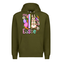 Army Green My first Easter Girl Easter Day Premium Hoodie - HowdyJamesFarm