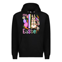 Black My first Easter Girl Easter Day Premium Hoodie - HowdyJamesFarm