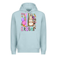 Blue Mist My first Easter Girl Easter Day Premium Hoodie - HowdyJamesFarm