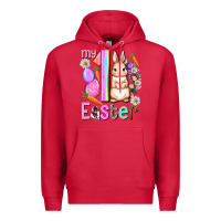 Cardinal My first Easter Girl Easter Day Premium Hoodie - HowdyJamesFarm