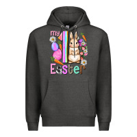 Charcoal Heather My first Easter Girl Easter Day Premium Hoodie - HowdyJamesFarm