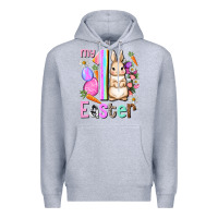 Heather Grey My first Easter Girl Easter Day Premium Hoodie - HowdyJamesFarm