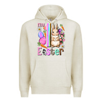 Oatmeal Heather My first Easter Girl Easter Day Premium Hoodie - HowdyJamesFarm
