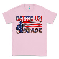 Bubblegum Pink batter up 4th grade Classic Tee - JahusDesignShop
