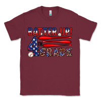 Burgundy batter up 4th grade Classic Tee - JahusDesignShop
