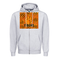Heather Grey tiger paws Zipper Hoodie - TumblerDesignByShophia