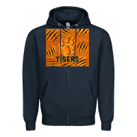 Navy tiger paws Zipper Hoodie - TumblerDesignByShophia