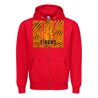 Red tiger paws Zipper Hoodie - TumblerDesignByShophia