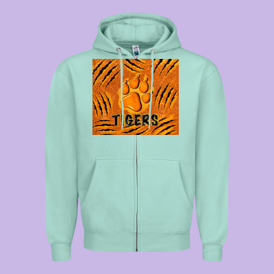 Tiger Paws Zipper Hoodie Designed By Tumblerdesignbyshophia