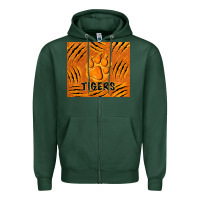 Sports Green tiger paws Zipper Hoodie - TumblerDesignByShophia