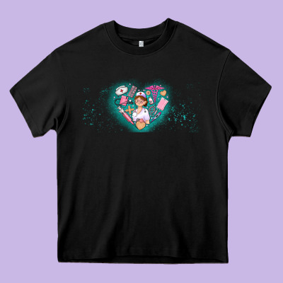 Nurse And Elements Heavy Core Tee Designed By Adodesignshop